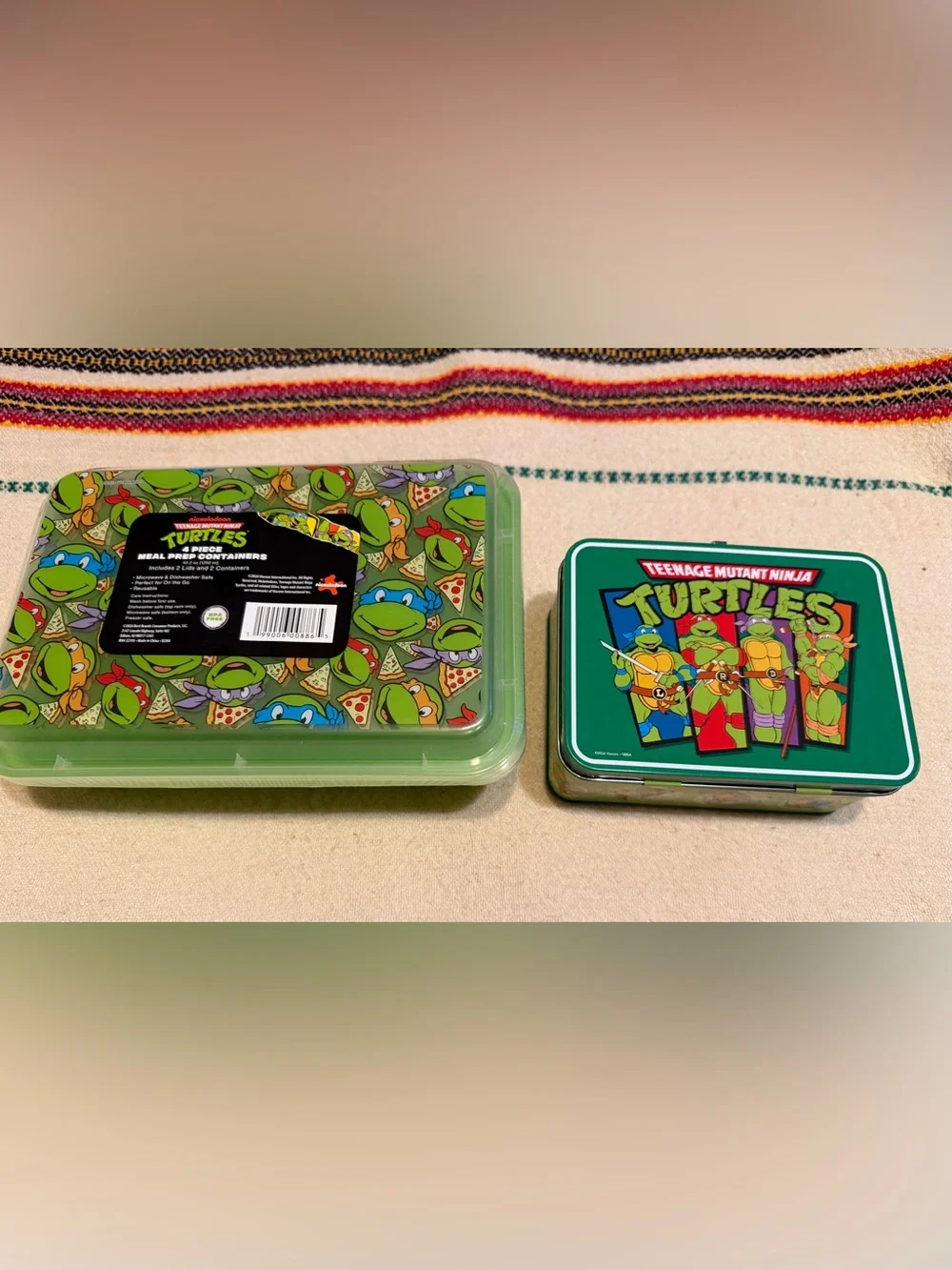 Teenage Mutant Ninja Turtles Green Lunchbox & Meal prep Containers NEW